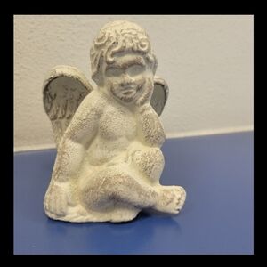 Cherub Angel Garden Statue Thinking Cherub Cast Iron